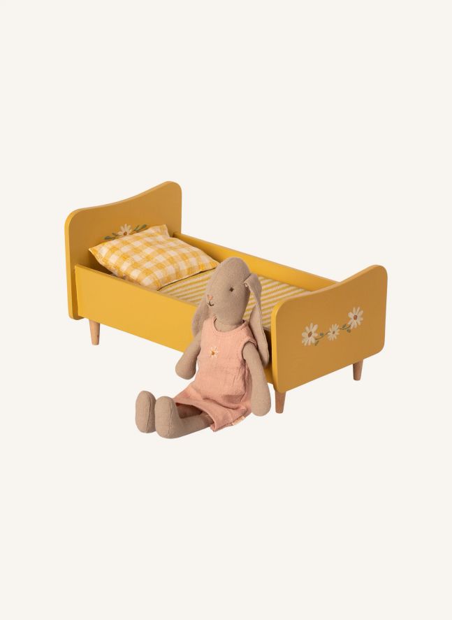 Mini lit en bois | Jaune