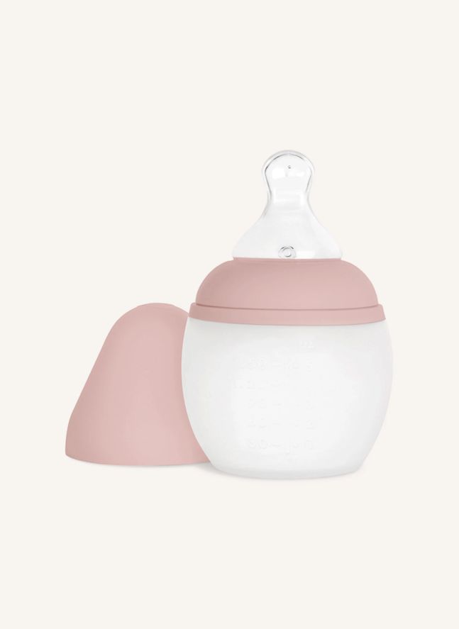 Biberón de silicona médica y tetina fisiológica | Blush