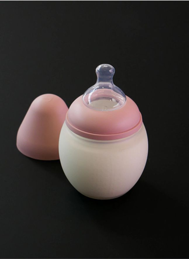 Biberon en silicone médical et tétine physiologique | Blush