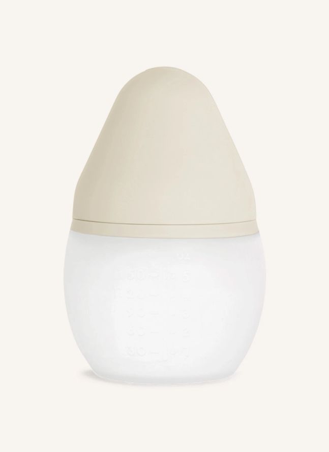 Biberón de silicona médica y tetina fisiológica | Beige