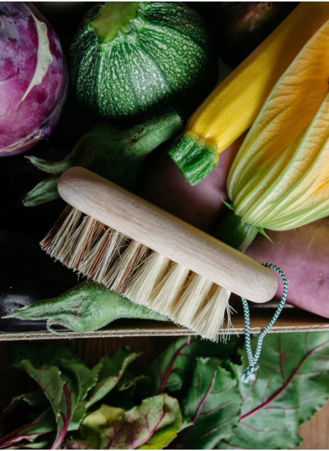 Brosse à légumes en hêtre