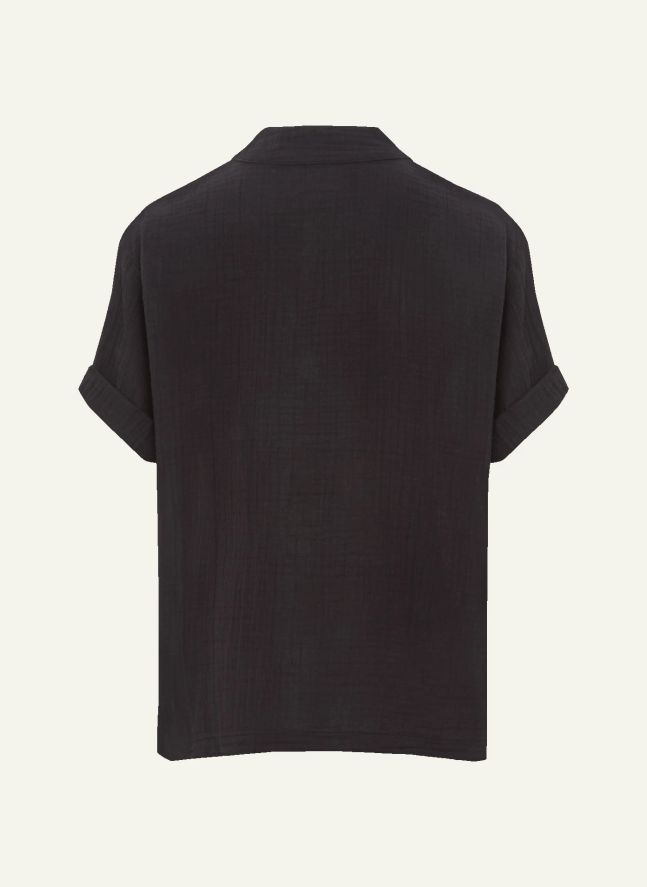 Top Avery Gaze de Coton | Noir