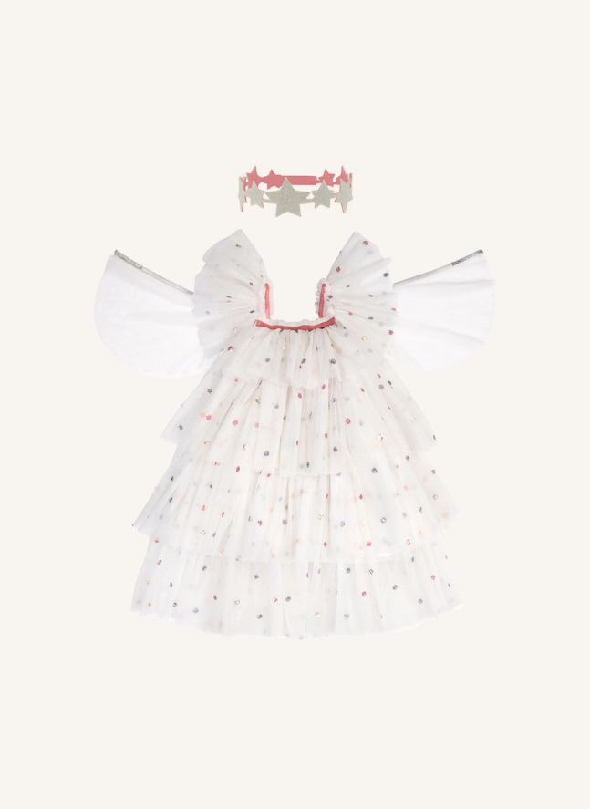 Déguisement Ange en tulle avec couronne