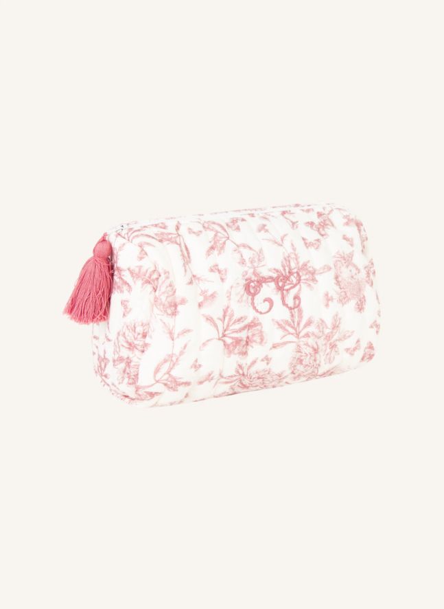 Trousse de toilette Toile de Jouy | Rose pêche