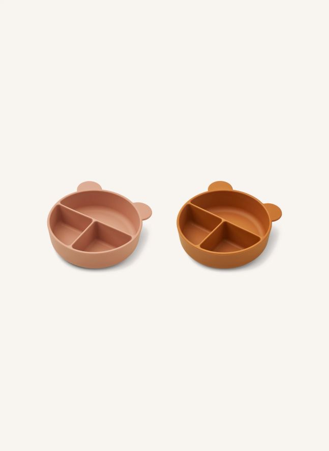 Bols Connie en silicone- Set de 2 | Vieux Rose
