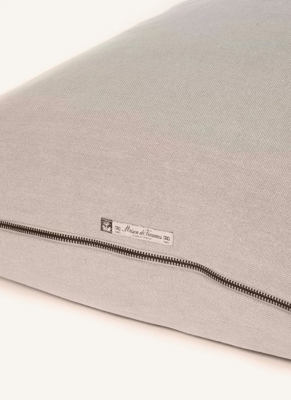 Coussin Vice Versa Black Line en lin stone washed | FiorediLatte- Image produit n°1