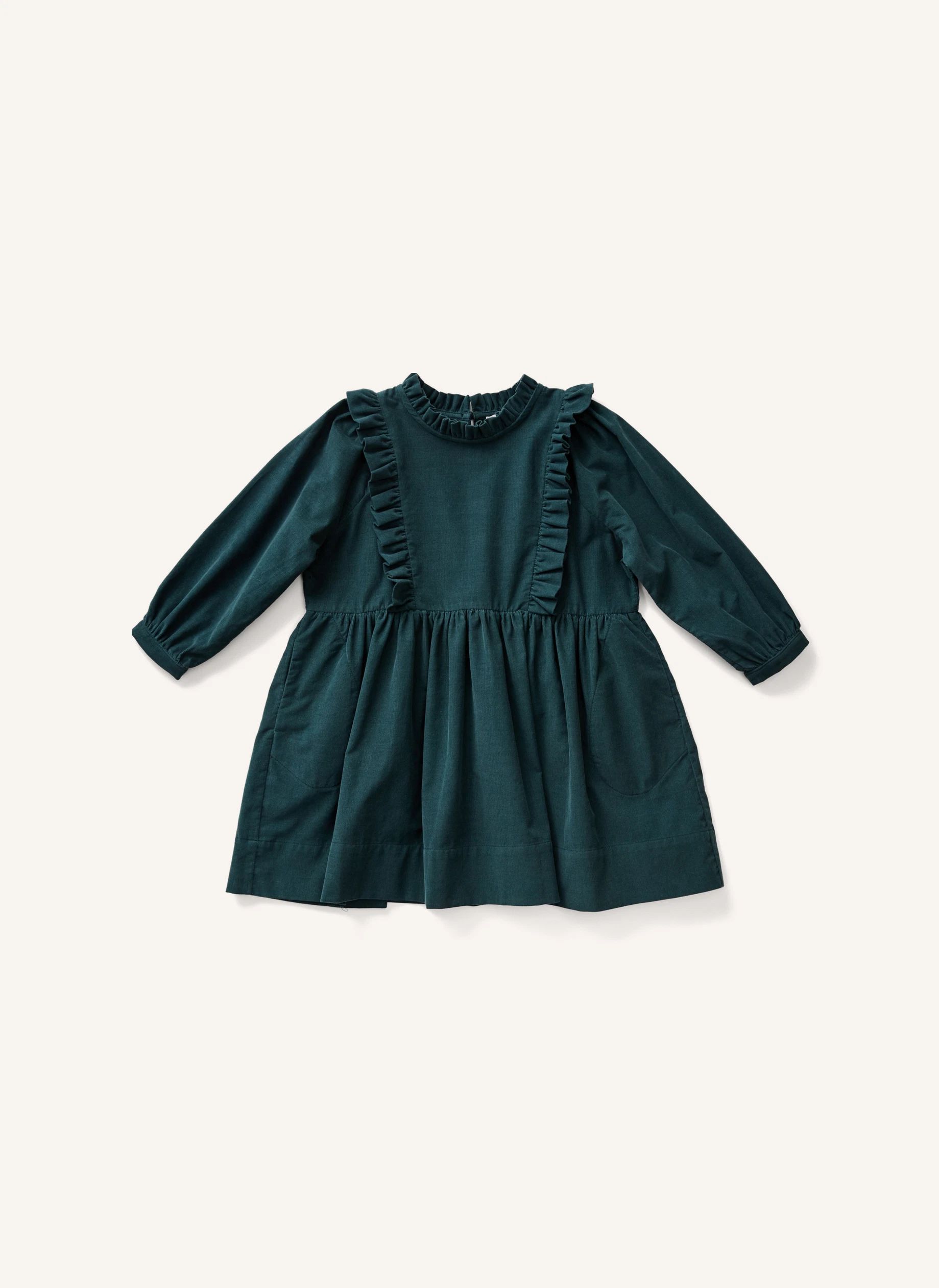 Vestido de terciopelo Percy | Verde Oscuro- Imagen del producto n°0