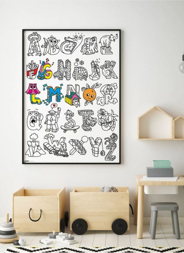 Poster géant à colorier ABC
