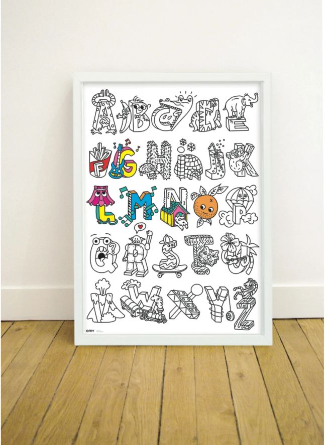Poster géant à colorier ABC