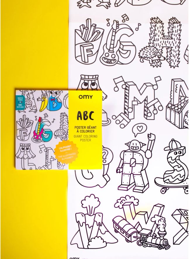 Poster géant à colorier ABC