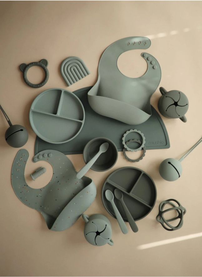 Assiette en silicone | Sauge