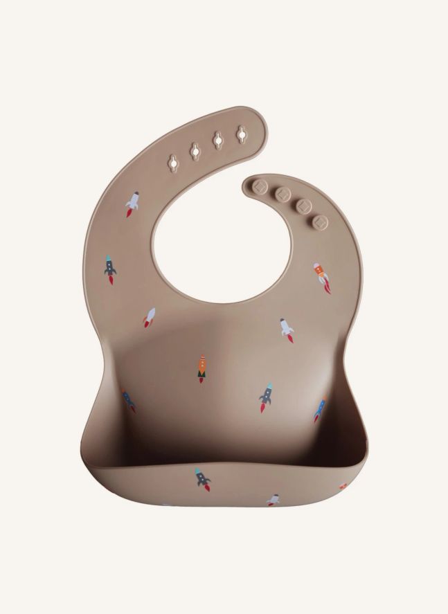Bavoir en silicone | Noisette