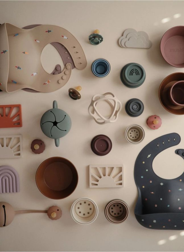 Bavoir en silicone | Noisette