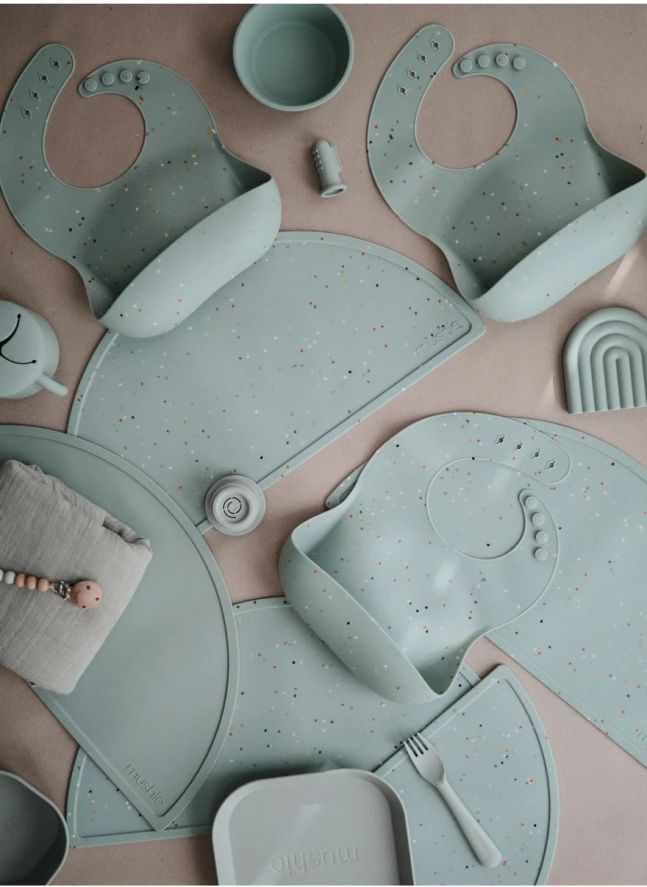 Bavoir en silicone | Sauge