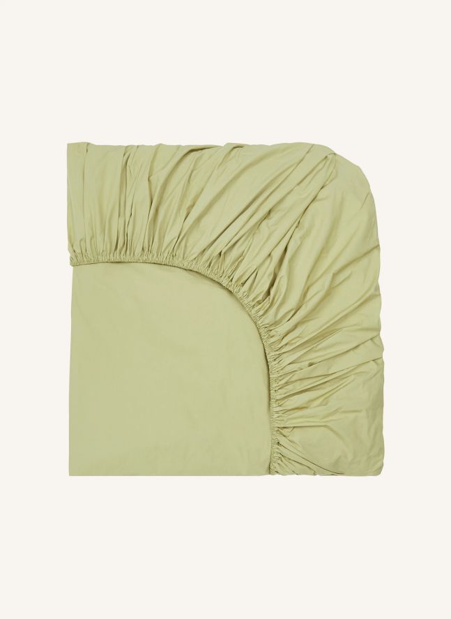 Drap-housse en percale organique | Vert pistache