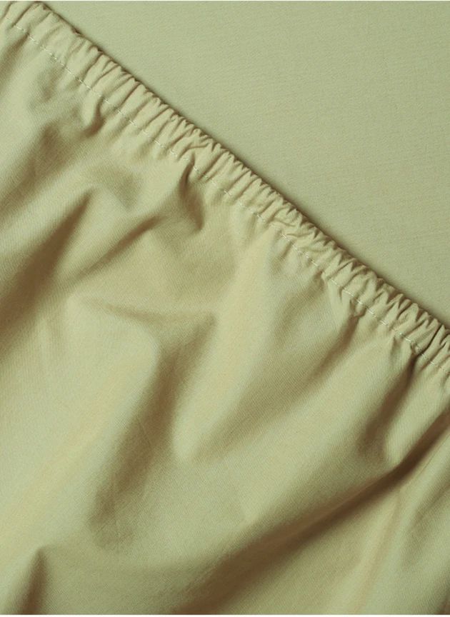 Drap-housse en percale organique | Vert pistache