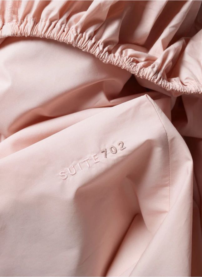 Drap-housse en percale organique | Blush