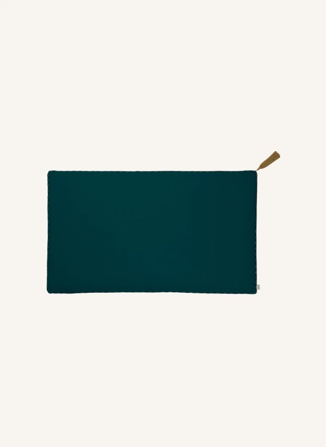 Cojín rectangular de algodón orgánico | Teal Blue