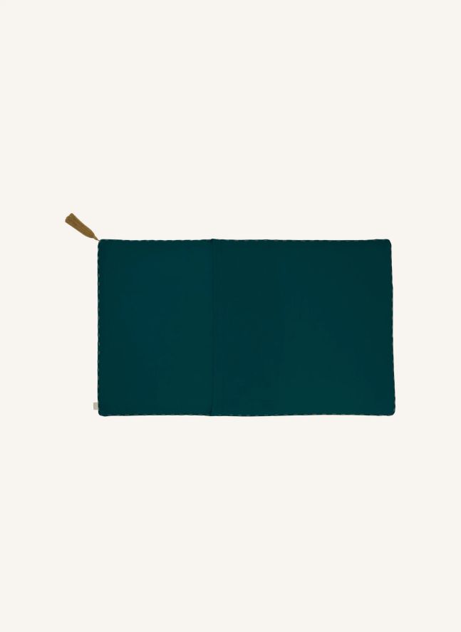 Cojín rectangular de algodón orgánico | Teal Blue