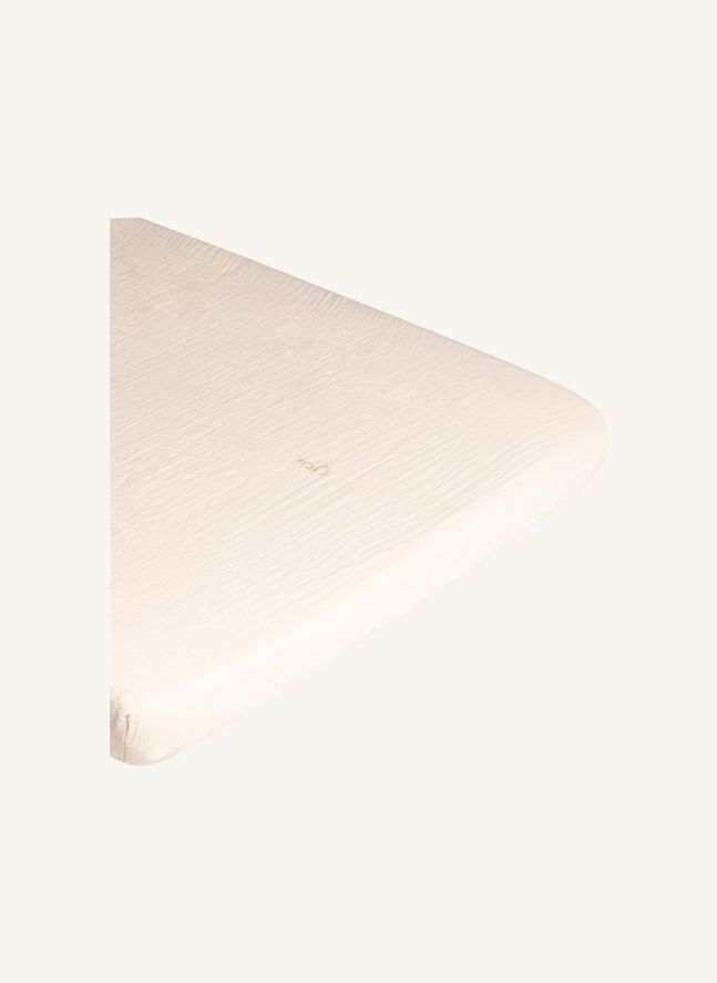 Drap-housse en mousseline de coton | Nude
