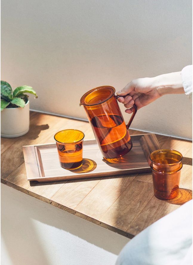Cast Single Wall Glass - 250 ml | Amber