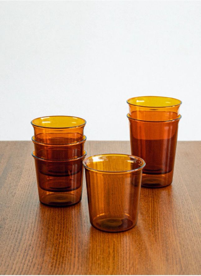 Cast Single Wall Glass - 250 ml | Amber