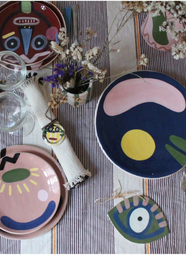 Milos Ceramic Plate | Siena