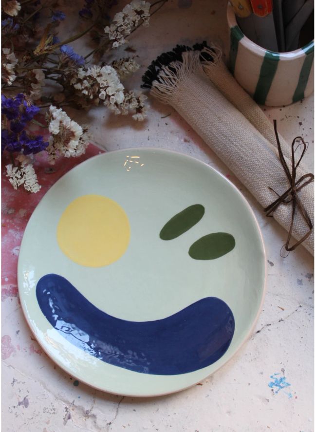 Daphné Ceramic Plate | Mint Green