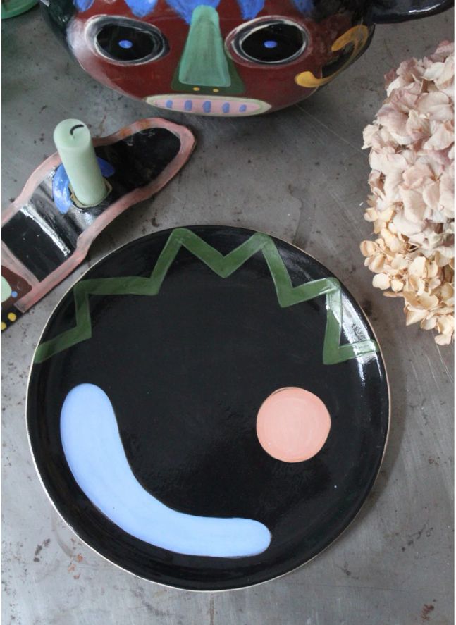 Milos Ceramic Plate | Black