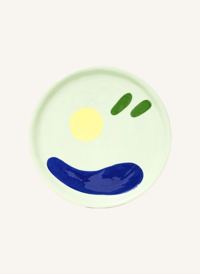 Daphné Ceramic Plate | Mint Green