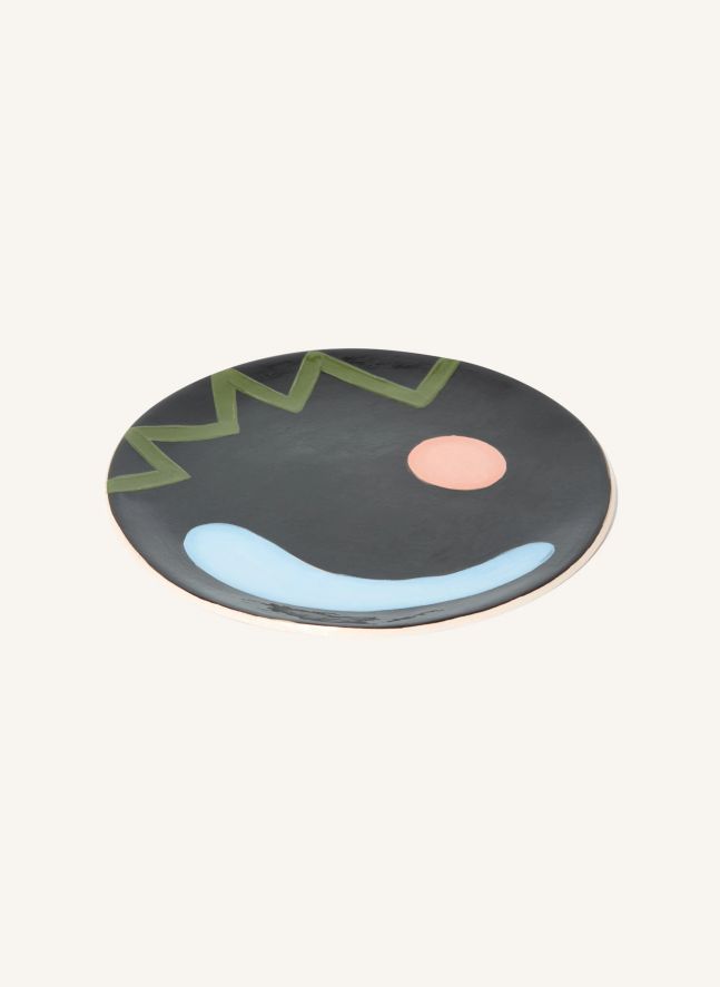 Milos Ceramic Plate | Black
