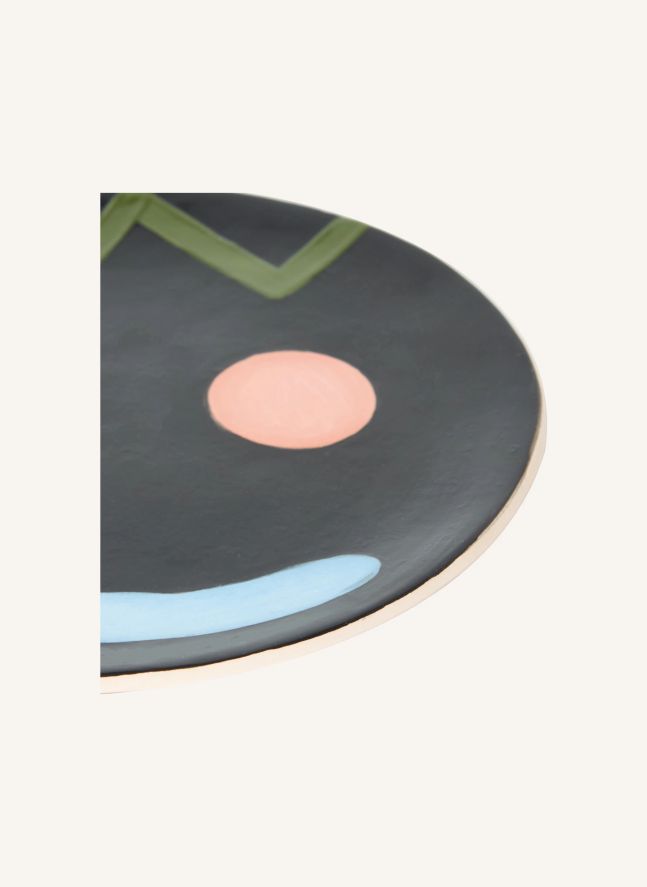 Milos Ceramic Plate | Black