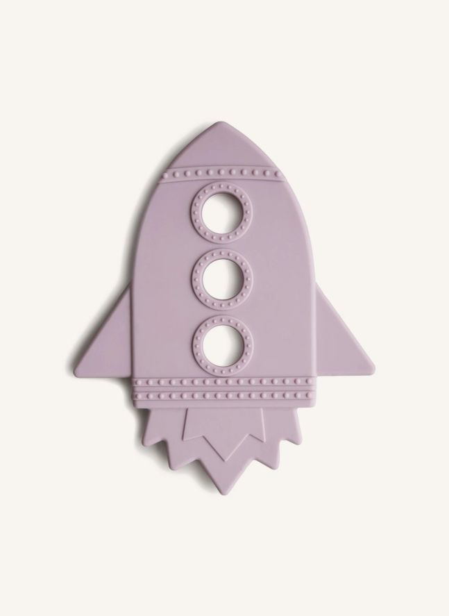 Jouet de dentition Fusée en silicone | 	Lilas