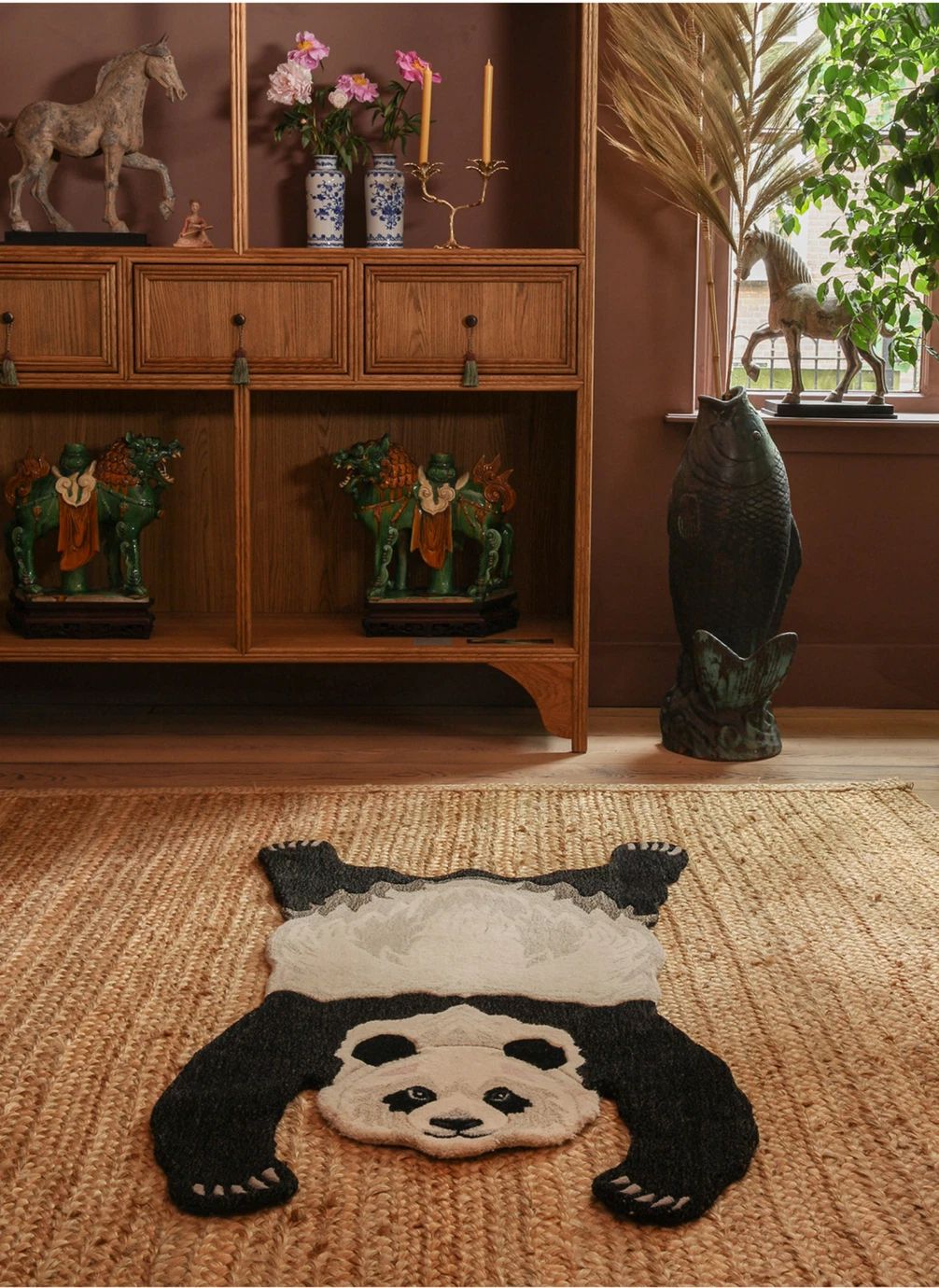 Tapis Panda en laine | Ecru- Image produit n°4