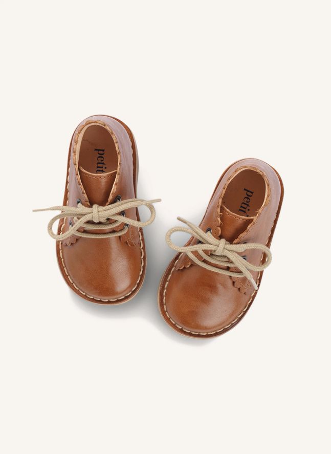 Scallop Boots | Cognac
