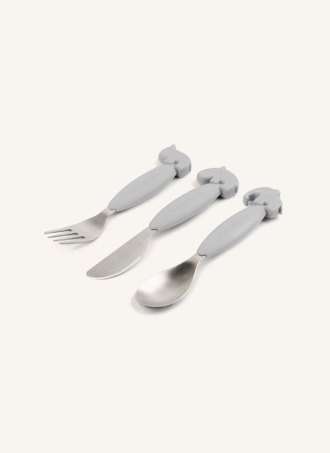 Couverts Easy-grip Deer friends | Gris
