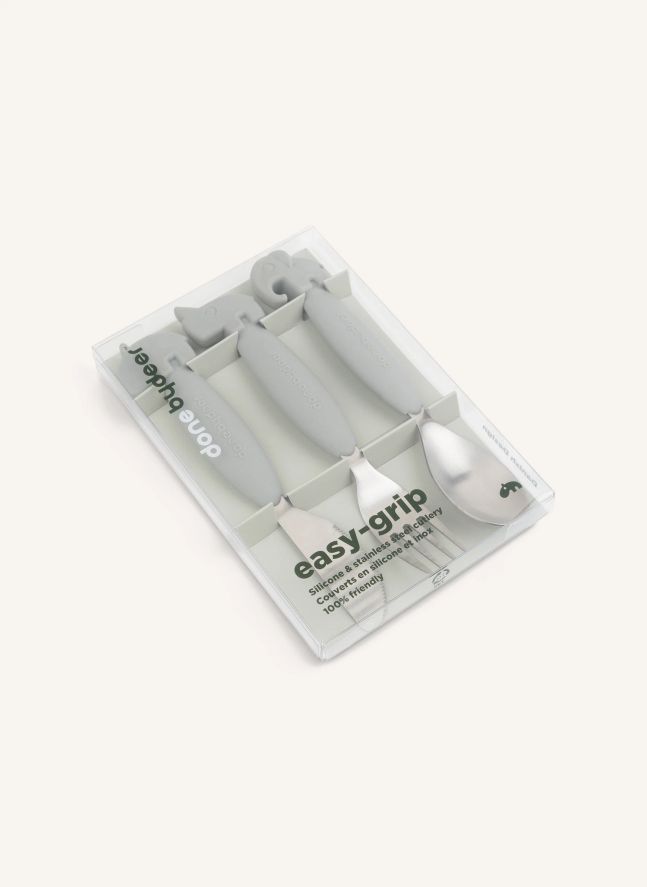 Couverts Easy-grip Deer friends | Gris