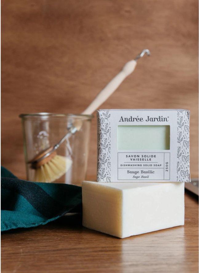 Produit vaisselle solide - Sauge Basilic | Blanc
