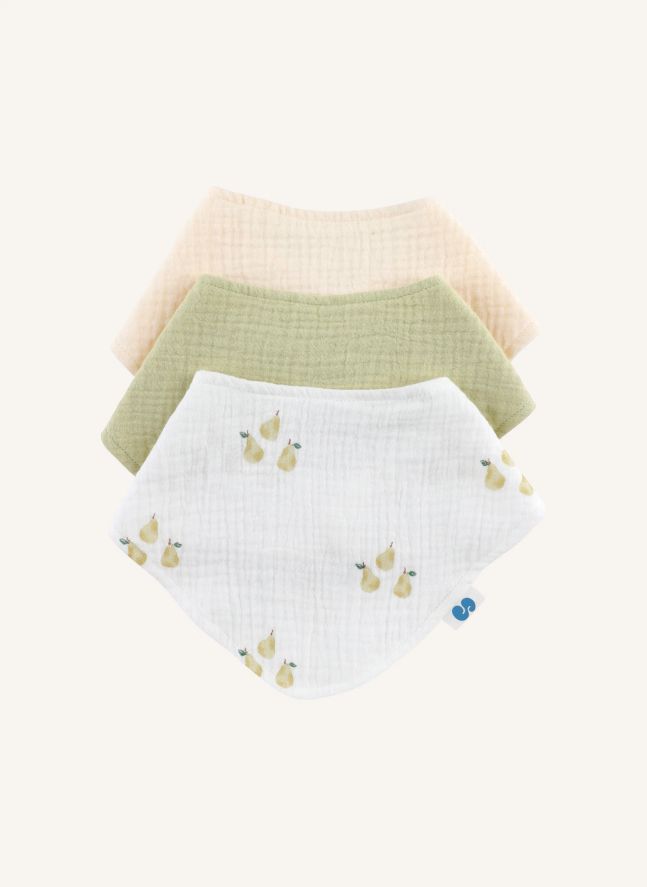 Bavoirs bandana Garden en coton bio - Set de 3 | Garden