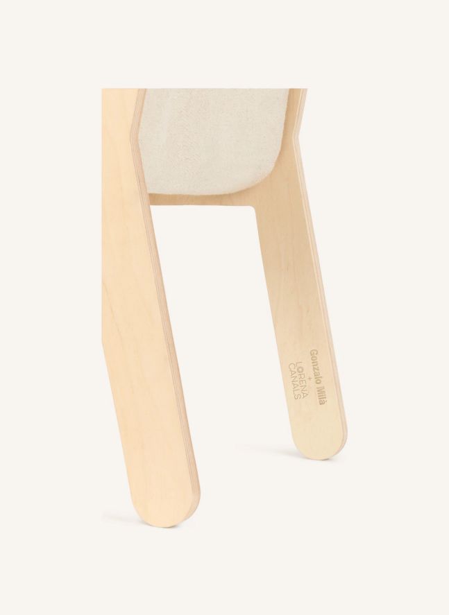 Chaise Sillita en bouleau déhoussable | Ecru