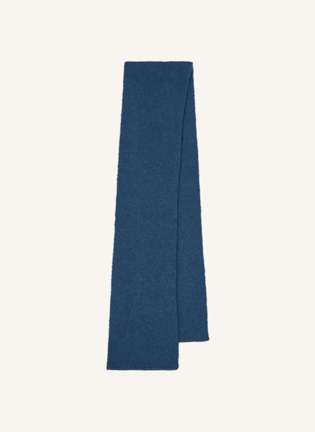 Wool and Angora Scarf | Navy blue