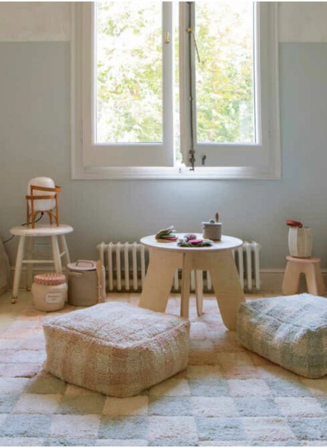 Pouf Vichy | Sauge