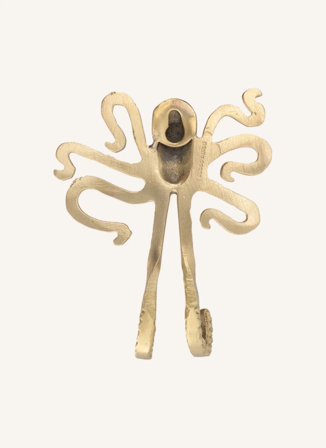 Percha de latón reciclado Pulpo Ella | Dorado