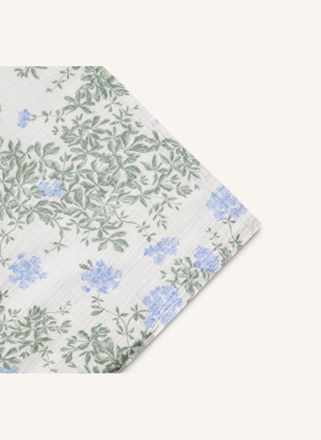 Lange d'emmaillotage Plumbago en coton bio | Bleu