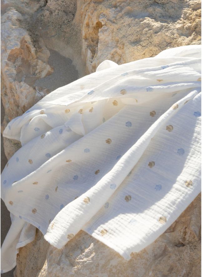 Lange d'emmaillotage Seaside en coton bio | Seaside