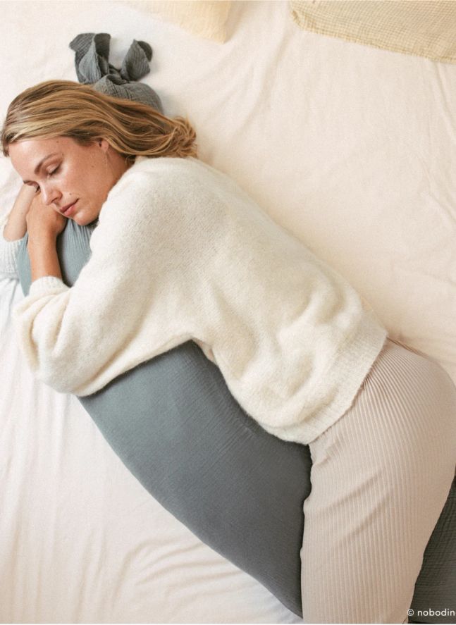 Coussin de maternité Wabi-Sabi | Bleu gris