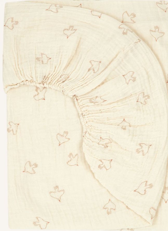 Drap-housse Hoshi Birds | Beige