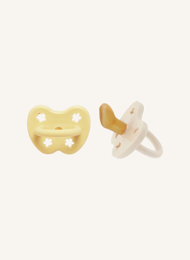 Tétines physiologiques en caoutchouc naturel - Lot de 2 | Beige