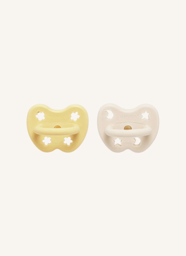Tétines physiologiques en caoutchouc naturel - Lot de 2 | Beige