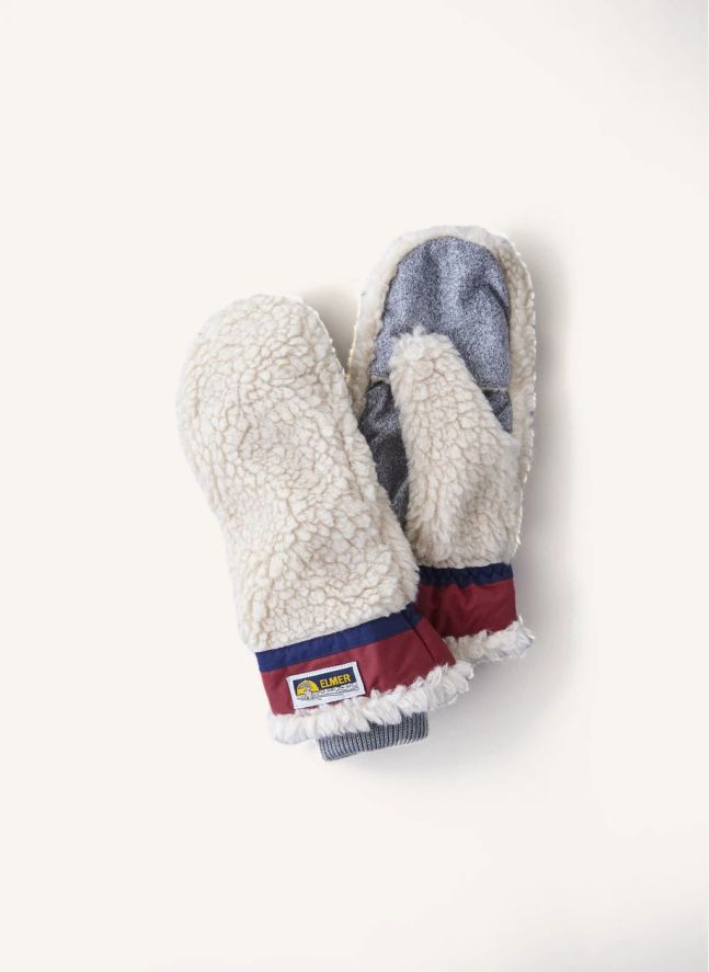 Teddy Wool Mittens | Beige